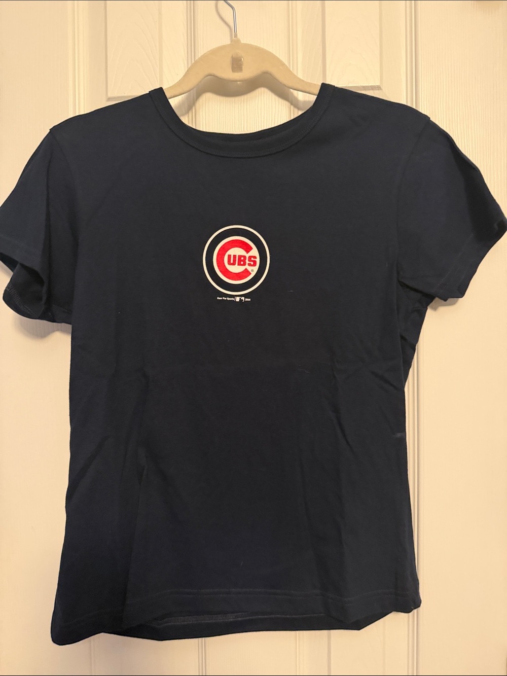 Gear For Sports Navy Short Sleeve Tee with Red & White Cubs Logo